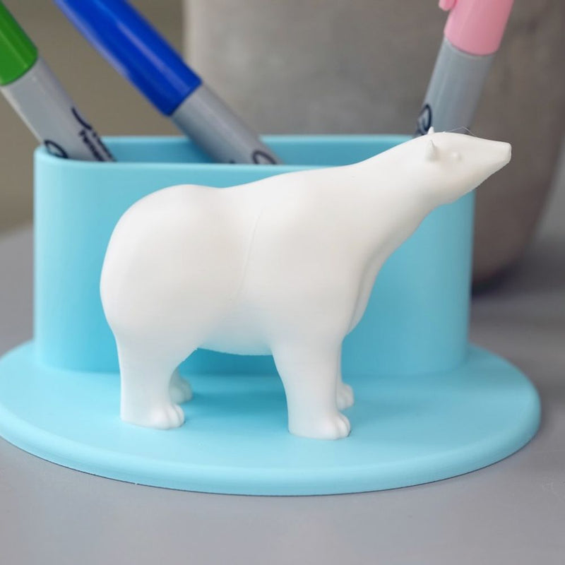 Polar bear pen holder