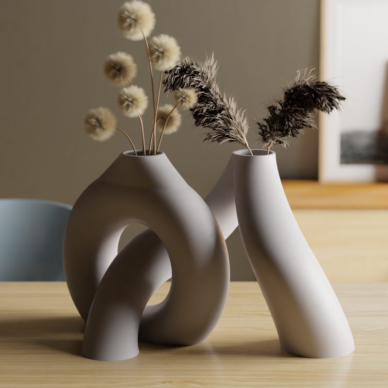 Interlocking Toroidal Vases: A Minimalist Masterpiece