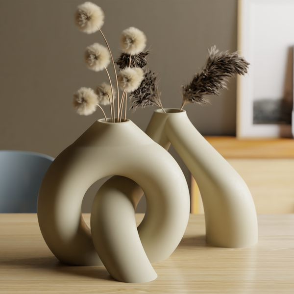 Interlocking Toroidal Vases: A Minimalist Masterpiece