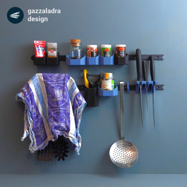 Spice rack / kitchen utensil rail