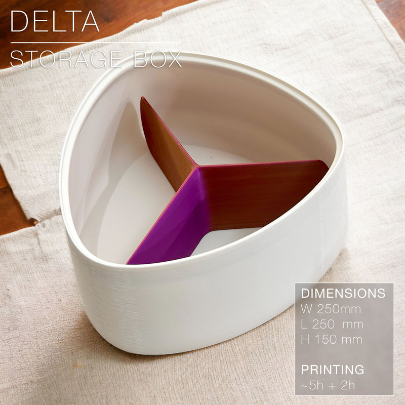 DELTA STORAGE BOX | with lid and divider