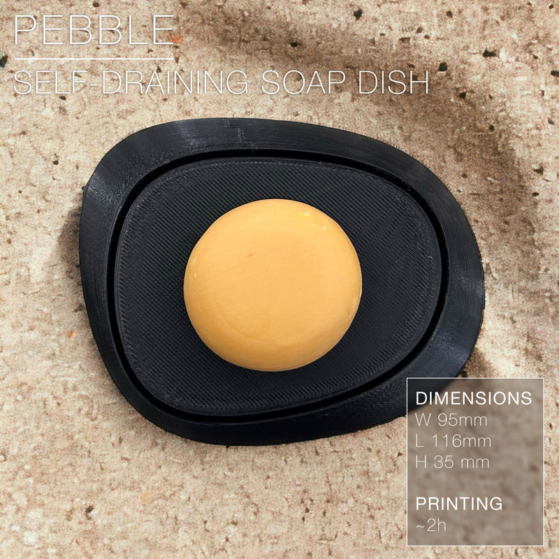 PEBBLE  self-draining soap dish - CHR Design