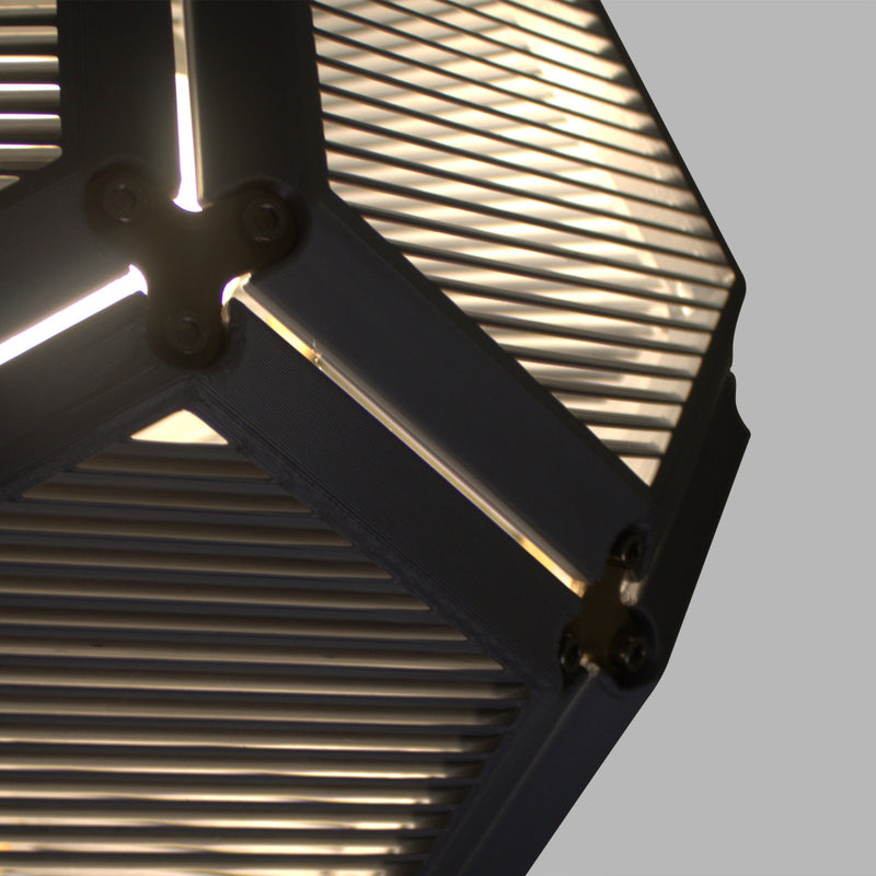 Slatted Dodecahedron Lampshade