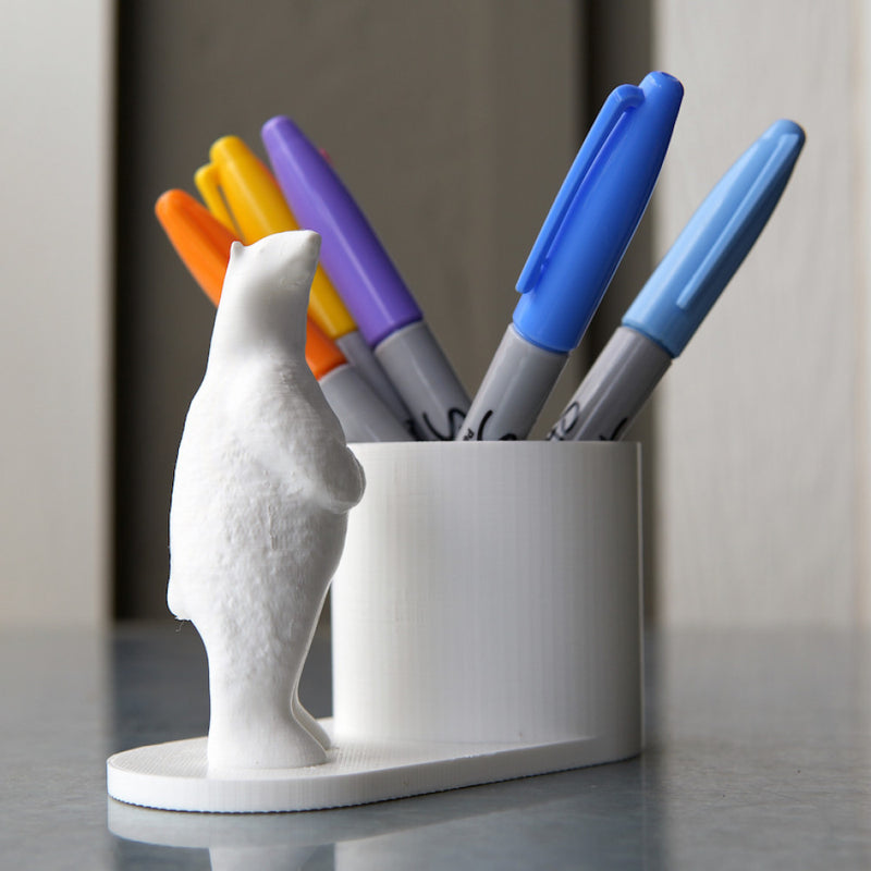 Polar bear pen holder