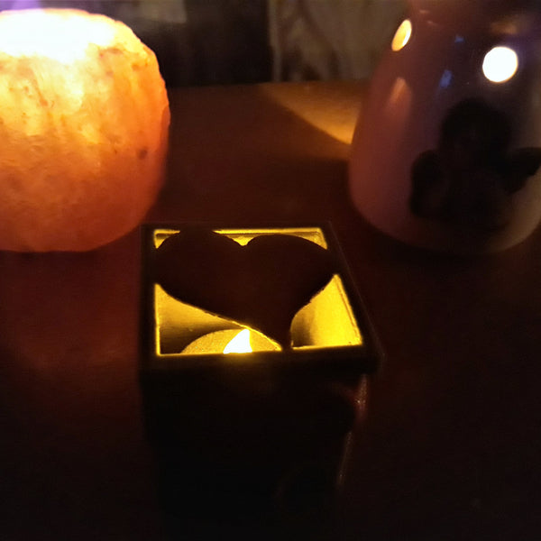 Heart electric candle box .