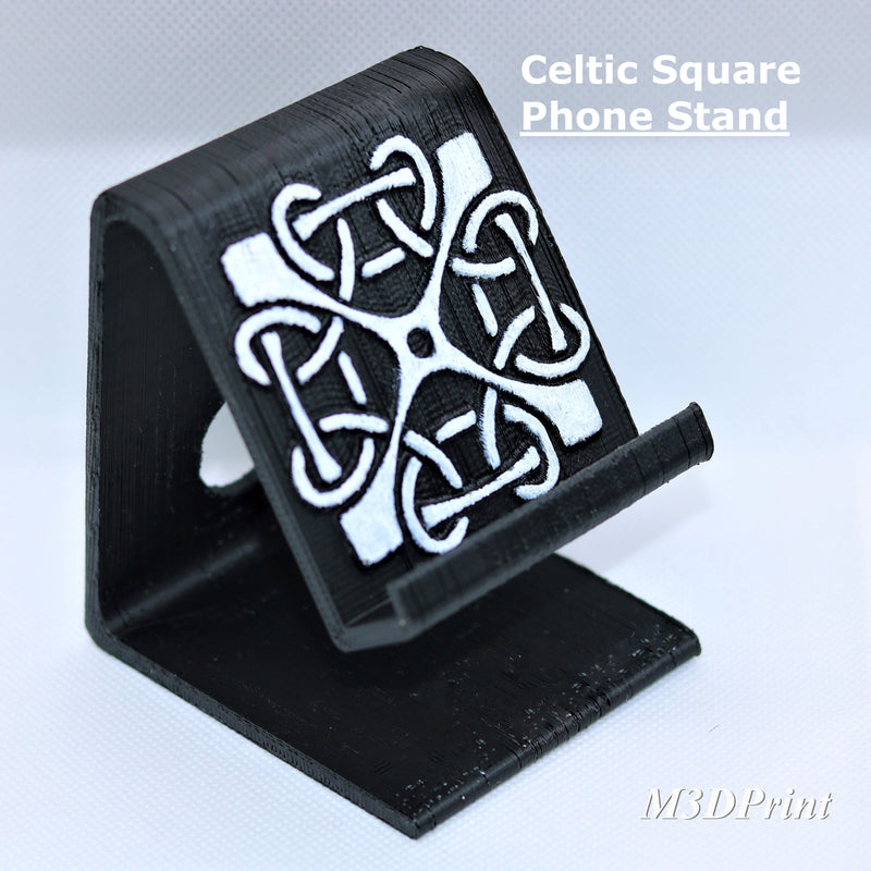 Celtic square knot phone stand