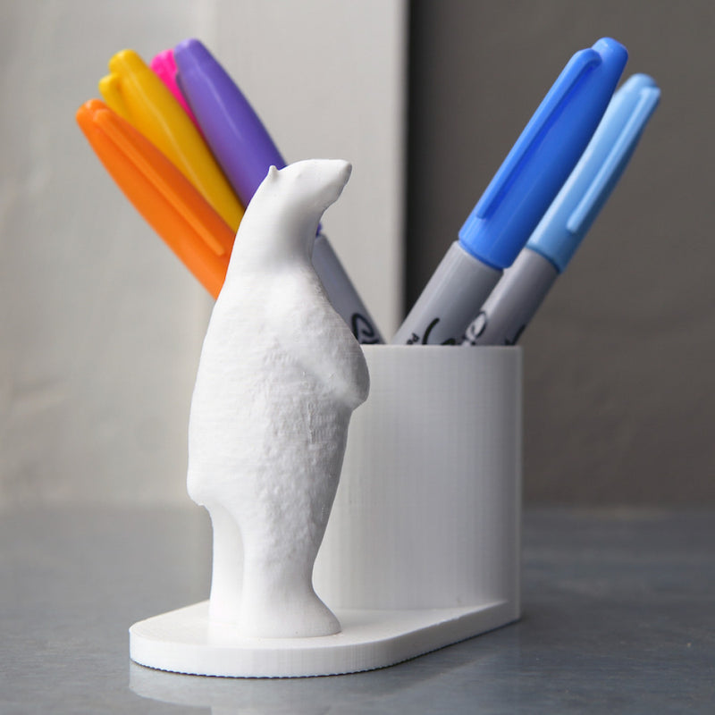 Polar bear pen holder